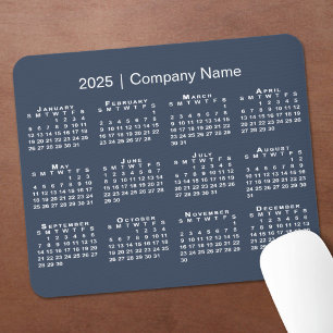 Tapis De Souris Simple 2025 Calendrier Nom de l'entreprise sur Nav