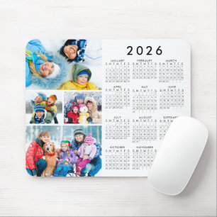 Tapis De Souris Simple 2026 Calendrier 4 Collage photo