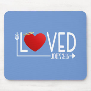 Tapis De Souris Simple amour Bible Verse Valentine   Mousepad