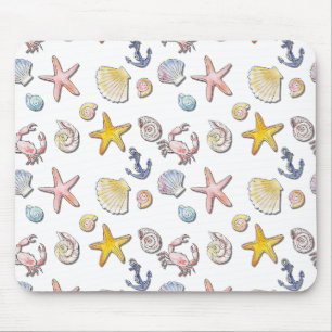 Tapis De Souris Simple Conception de plage mignonne