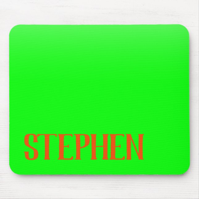 Tapis De Souris Simple et moderne Lime Green & Orange - Personnali (Devant)