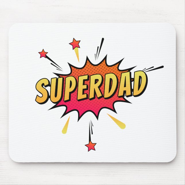 Tapis De Souris Simple Superdad Comique Retro Pop Art | Panier de  (Devant)
