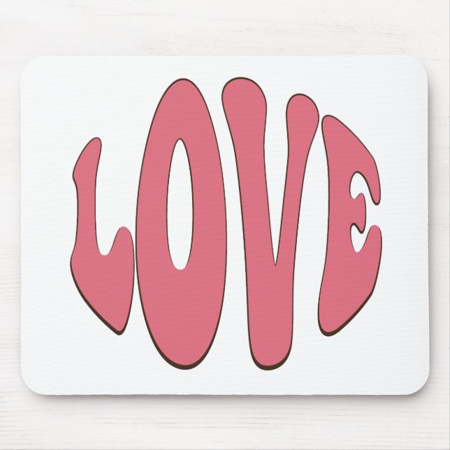 Tapis De Souris Simple, urbain, moderne, design cool Amour (Devant)