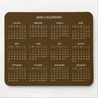 Tapis De Souris Simple Yet Elegant 2026 Calendar | Mousepad