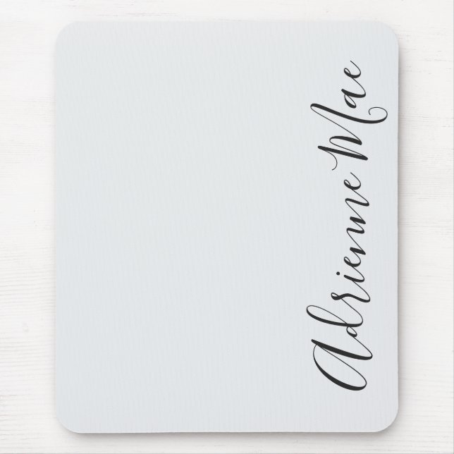 Tapis De Souris Simplement Elegant Blanc Silver Personnalisé (Devant)