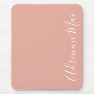 Tapis De Souris Simplement Élégant Coral Rose Personnalisé