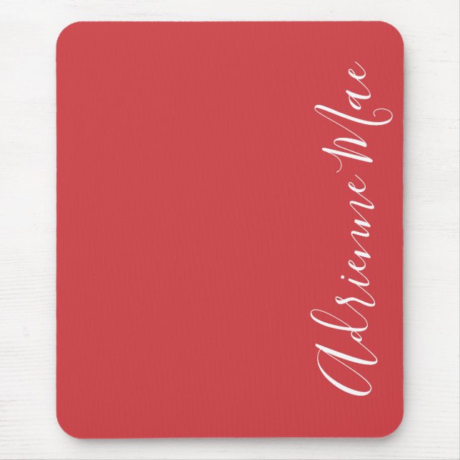 Tapis De Souris Simplement Élégant Flamme Rouge Personnalisé (Devant)