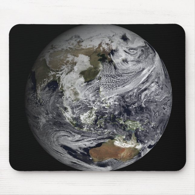 Tapis De Souris Simulation nuageuse de la Terre entière (Devant)