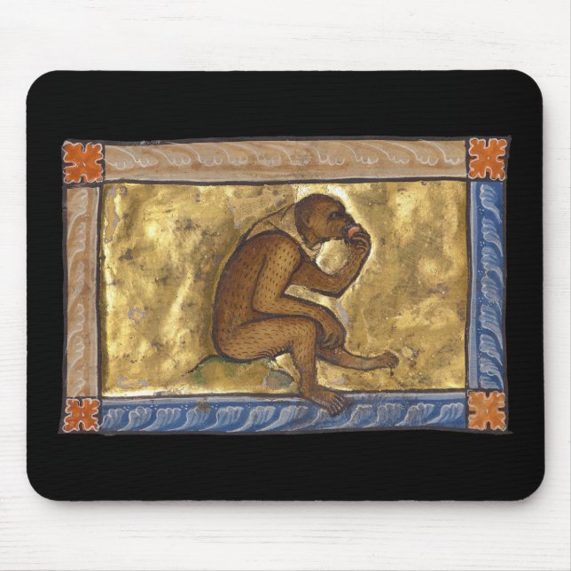 Tapis De Souris Singe bestiaire médiéval c. 1270 (Devant)