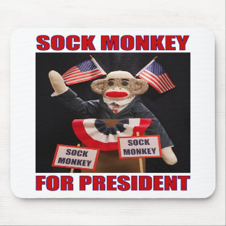 Tapis De Souris Singe de chaussette pour le Président Mousepad