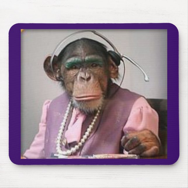 Tapis De Souris singe de téléphone (Devant)