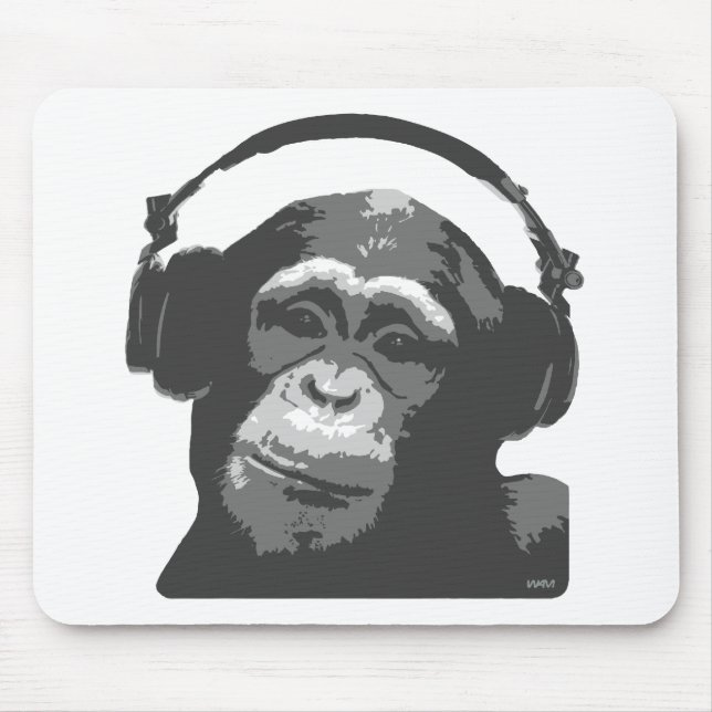 TAPIS DE SOURIS SINGE DU DJ (Devant)
