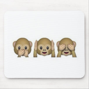 Tapis De Souris Singe-Emoji - bande dessinée riante de singe drô
