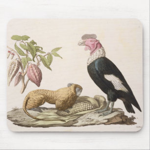 Tapis De Souris Singe et condor de lion, indigènes au Chili ou en
