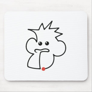 Tapis De Souris Singe mignon dessin en une ligne