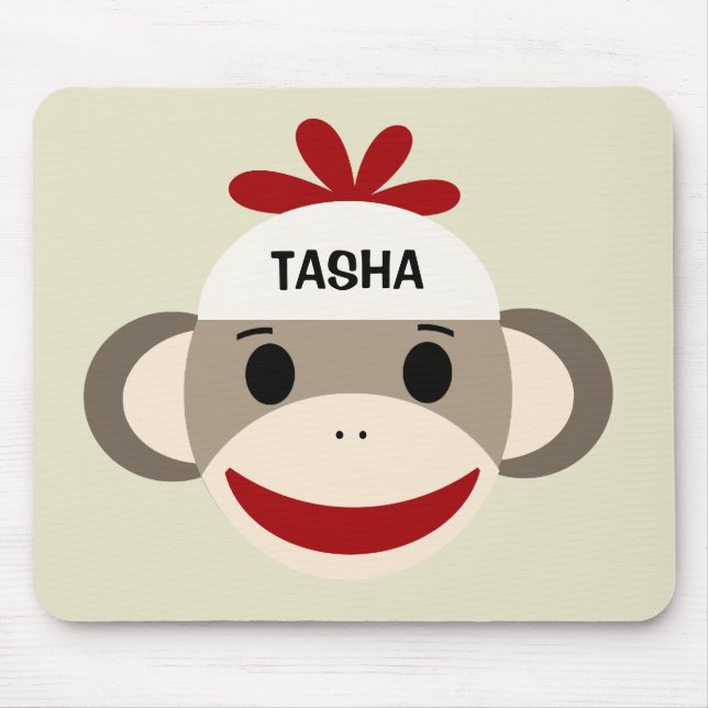 Tapis De Souris Singe personnalisé Mousepad de chaussette pour des (Devant)