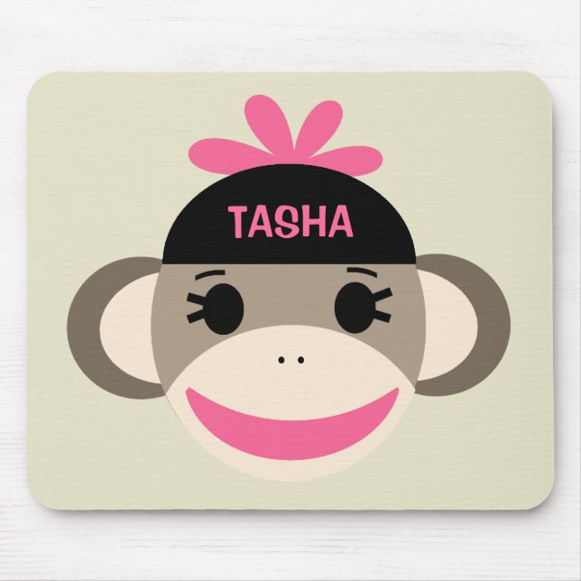 Tapis De Souris Singe personnalisé Mousepad de chaussette pour des (Devant)