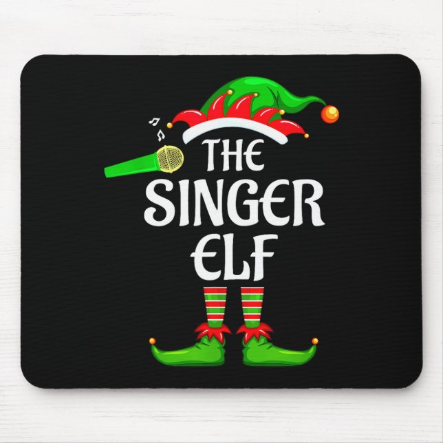 Tapis De Souris Singer Elf Matching Family Group Christmas Party P (Devant)