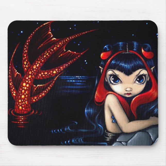 Tapis De Souris "Sirène coupée la queue par rouge" Mousepad (Devant)