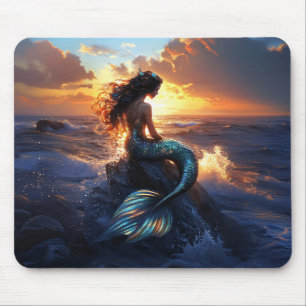 Tapis De Souris Sirène du coucher de soleil