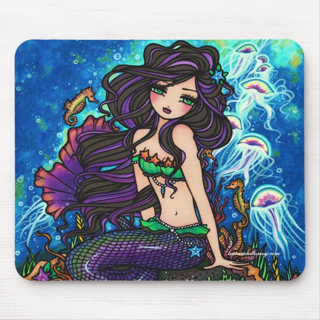 Tapis De Souris Sirène et méduses Mousepad de "Kathleen" (Devant)