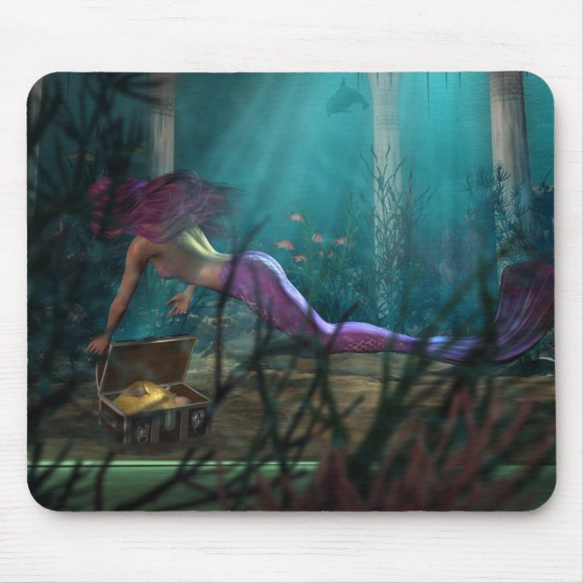 Tapis De Souris Sirène et trésor - MOUSEPAD (Devant)