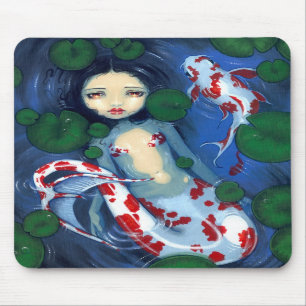 Tapis De Souris "Sirène" Mousepad d'étang de Koi