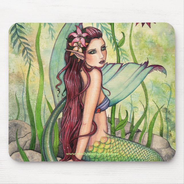 Tapis de souris Sirène par Molly Harrison (Devant)