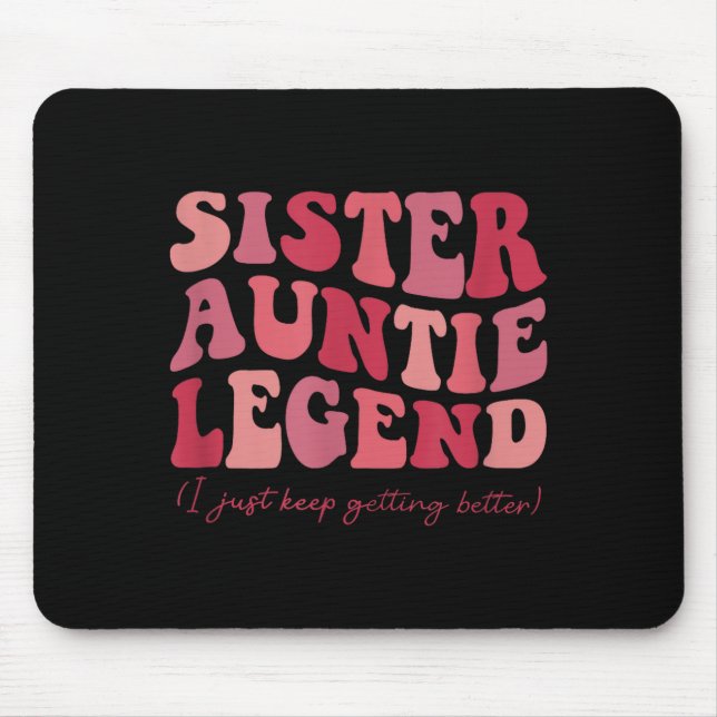 Tapis De Souris Sister Auntie Legend Groovy Funny Cool Aunties Clu (Devant)