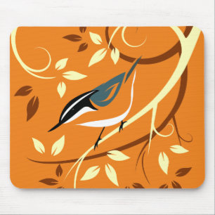Tapis De Souris Sittelle oiseau décoratif