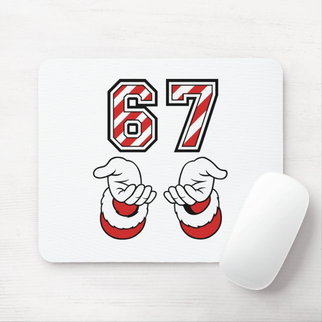 Tapis De Souris Six Seven 67 6 7 Cute Christmas Meme Holiday (Avec souris)