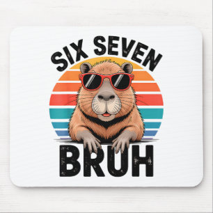 Tapis De Souris Six Seven Bruh 6 7 Mème Drôle Capybara 6 7