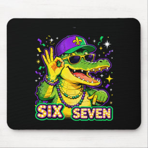 Tapis De Souris Six Seven Mardi Gras Gator Drôle 67 Citation Mème