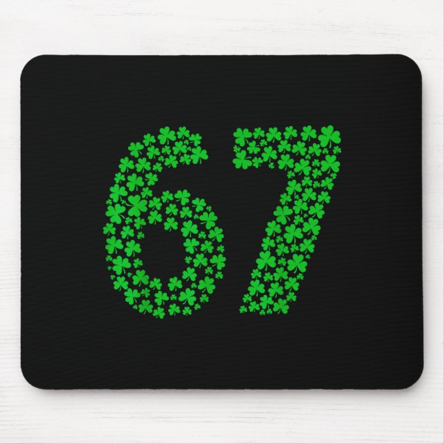 Tapis De Souris Six Seven Meme 67 St Patrick's Day Shamrocks Men W (Devant)