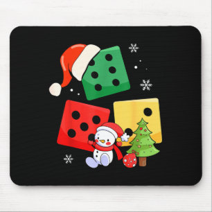 Tapis De Souris Six Seven Noël Trois Dés Chapeau de Père Noël 67 M