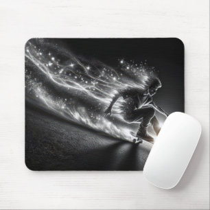 Tapis De Souris Skateboard Boy With Light Trails