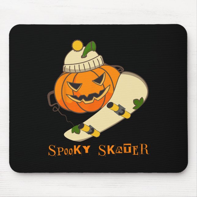 Tapis De Souris Skateboard citrouille Halloween Costume amusant Sk (Devant)