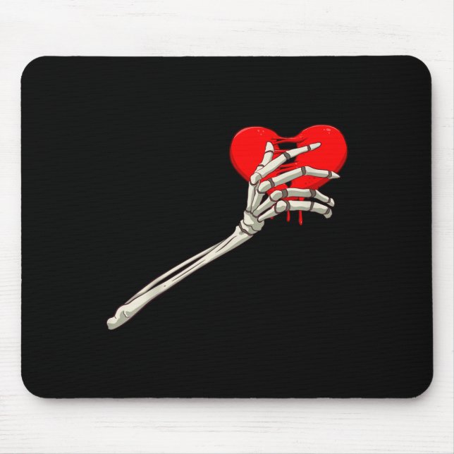 Tapis De Souris Skeleton Broken Heart Bones Divorce Breakup Heartb (Devant)