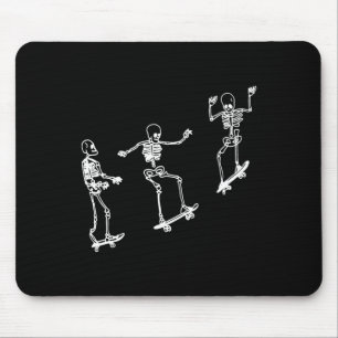 Tapis De Souris Skeleton Fun Skateboard Halloween Skateboard Sk