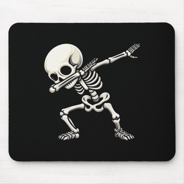 Tapis De Souris Skeleton Garçons Enfants Hommes Drôle Halloween (Devant)