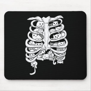 Tapis De Souris Skeleton Hug Chats Mort Mais Chaud Et Fuzzy