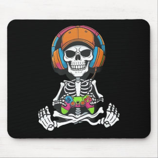 Tapis De Souris Skeleton Video Game Halloween Gaming Gamer Boys Me