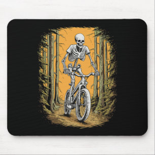 Tapis De Souris Skeleton VTT Cycliste Skeleton Halloween