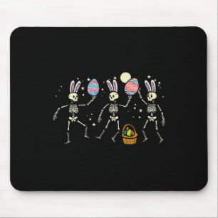 Tapis De Souris Skeletons de Pâques Danser Oeufs Drôle Os Hommes F