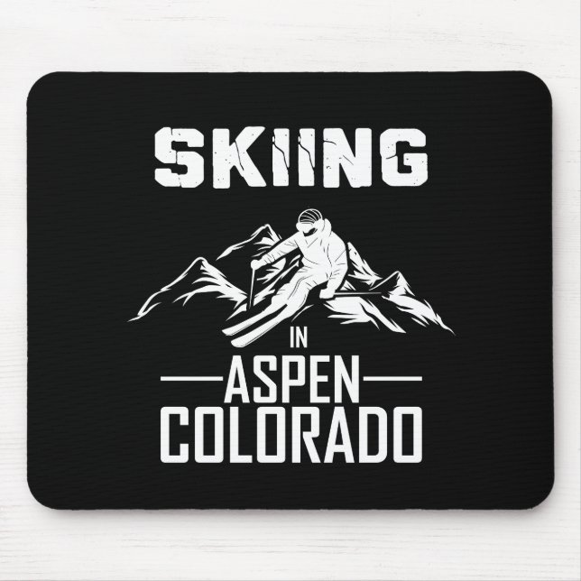 Tapis De Souris Ski à Aspen Colorado (Devant)