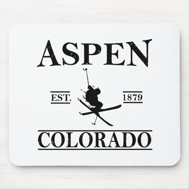 Tapis De Souris Ski d'Aspen Colorado (Devant)