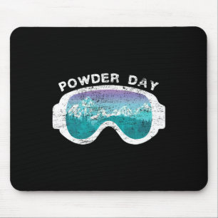 Tapis De Souris Ski de neige en poudre Jour Snowboard Mountain Spo