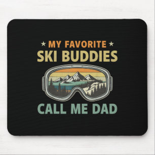 Tapis De Souris Ski Hommes Mes meilleurs potes de ski m'appellent