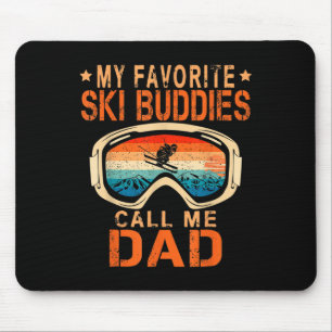 Tapis De Souris Ski - Mes meilleurs potes de ski m'appellent Papa 