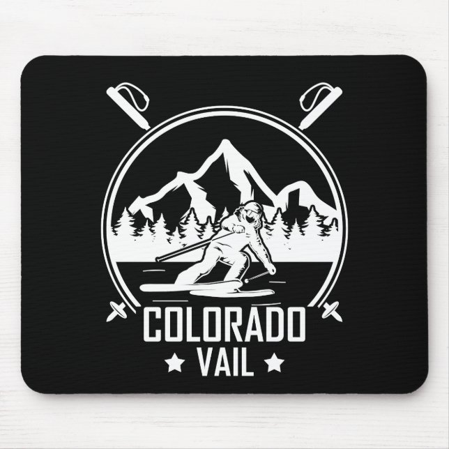 Tapis De Souris Ski Vail Colorado (Devant)